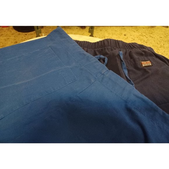 Scrub Bottoms Pair Both XXS 1 Navy 1 Royal Blue - Picture 3 of 4
